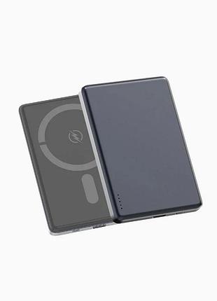 Портативний зарядний пристрій (повербанк) aspor a381 magnetic wireless 5000mah (type-c/20w)- синій