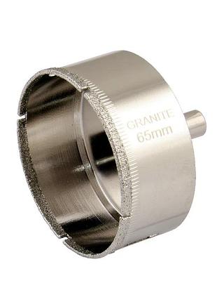 Свердло для скла та кераміки granite трубчасте з алмазним напиленням 65 мм 2-01-265