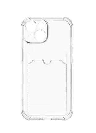 Чохол накладка shockproof card slots для iphone 11 pro- прозорий