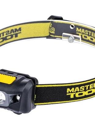 Ліхтар налобний mastertool 4 режими 59х41х32 мм white led+2xred led 3xaaa abs 94-0812