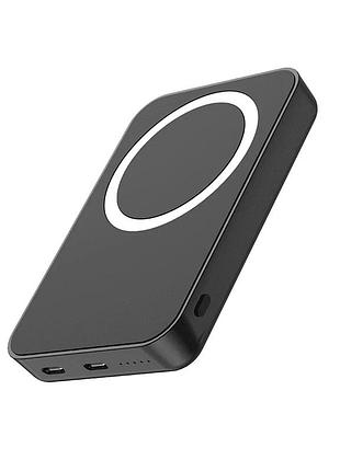 Портативний зарядний пристрій (повербанк) aspor a325 magsafe battery pack 5000 mah (type-c/lightning/20w)- чорний