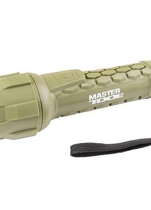 Ліхтар водонепроникний mastertool 180х55 мм cree led ip66 2xaa pp+pvc 94-0802