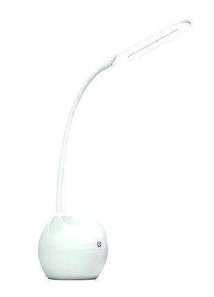 Настільна лампа з акумулятором та органайзером klt sd-836 led flexible (700mah/5v/2.5w)- білий