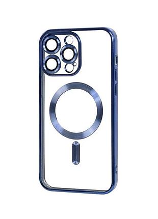 Накладка shining full camera with magsafe для iphone 13 pro- dark blue