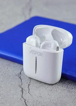Bluetooth навушники aspor a605 new design- білий