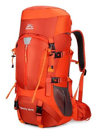 Туристичний рюкзак slow journey 68 л з кріпленням molle червоний sj-0036-2r