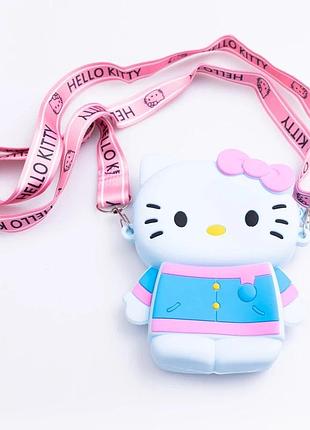 Дитяча силіконова сумочка hello kitty 13*10*3 см hp-55-1bl