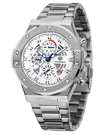 Наручний годинник forsining 6914 silver-white steel