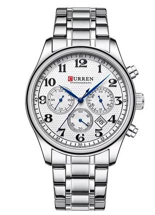 Наручний годинник curren 8466 silver-white