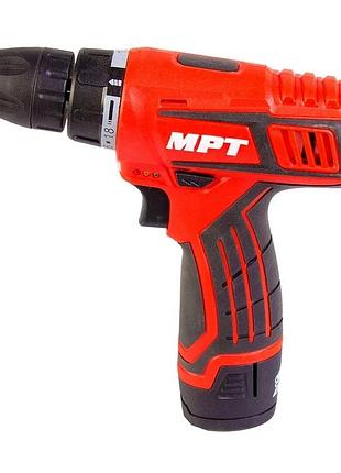 Дриль-шурупокрут mpt акумуляторний 12v li-ion 1.5 а·год 0-600 об/хв 0-10 мм 1 акб mcdt1216.b1