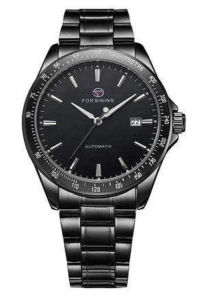 Наручний годинник forsining 8294 black steel