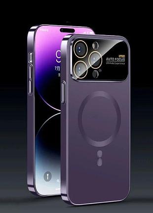 Чохол накладка glass slim case with magsafe для iphone 12 pro max- purple