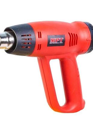 Фен промисловий mpt profi 2000 вт 60-630°с 300-500 л/хв насадки 2 шт mhg2005v