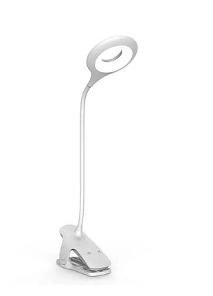 Настільна лампа з акумулятором sb-830e led flexible clip (700mah/5v/5w)- білий