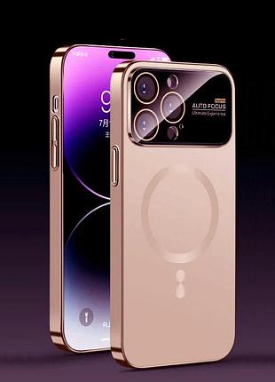 Чохол накладка glass slim case with magsafe для iphone 16 pro- pink