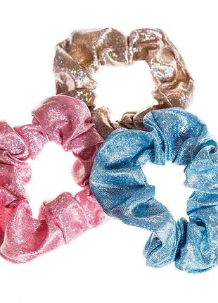 Резиночки для волосся scrunchies мега блиск