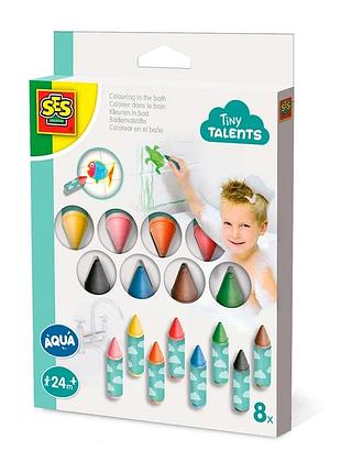 Набір для малювання серії "tiny talents" - водні забави (8 воскових олівців для ванної)