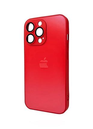Чохол для смартфона ag glass matt frame color logo for apple iphone 11 pro coke red