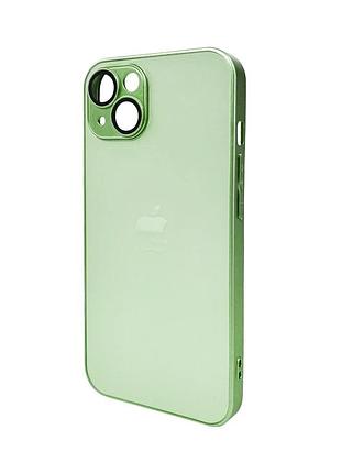 Чохол для смартфона ag glass matt frame color logo for apple iphone 12 light green
