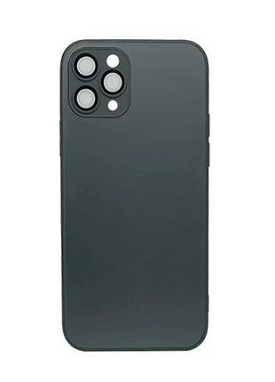 Чохол накладка sapphire matte glass full для iphone 12 pro max- black