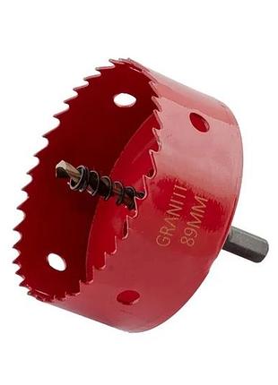 Свердло корончате granite bi-metal hss m42 89 мм 6-09-089