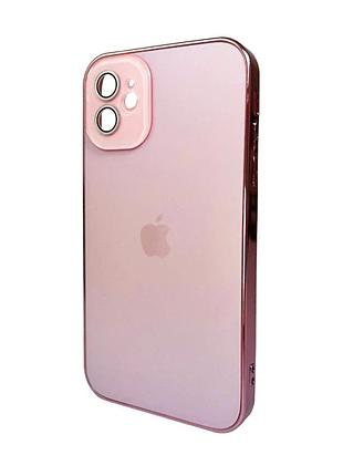 Чохол для смартфона ag glass sapphire frame magsafe logo for apple iphone 12 pink