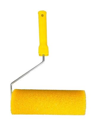 Валик малярський структурний mastertool moltopren decor 230 x 80 x 20 мм, ø 6 мм з ручкою 92-6104