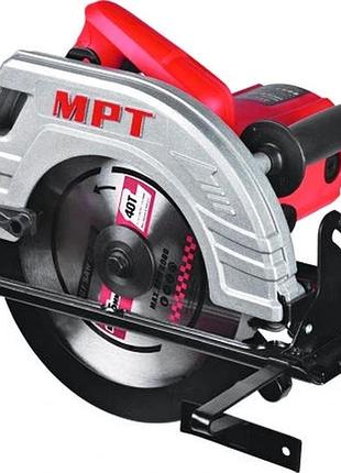 Пила циркулярна mpt profi 2200 вт 235х25.4 мм 4500 об/хв пропил 85 мм 45-90° аксесуари 2 шт mcs2303