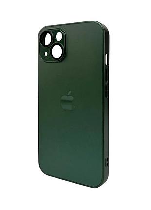 Чохол для смартфона ag glass matt frame color logo for apple iphone 12 cangling green