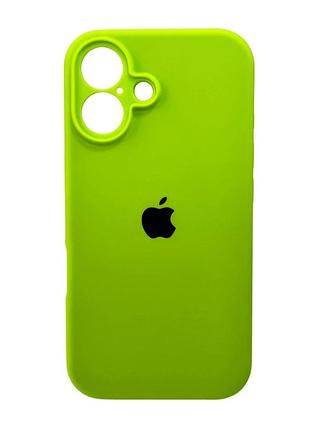 Чохол для смартфона silicone full case aa camera protect for apple iphone 16 24,shiny green
