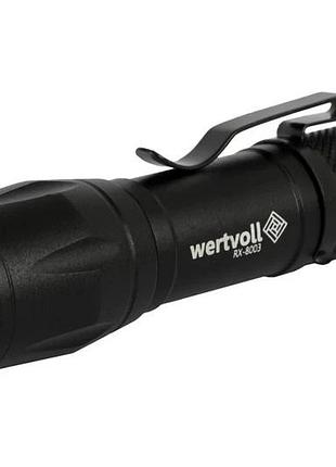Ліхтар з регулюванням фокусу wertvoll 3 режими led/cob led li-ion 800 mah/t 8000 k/100 lum al 91х26 мм rx-8003