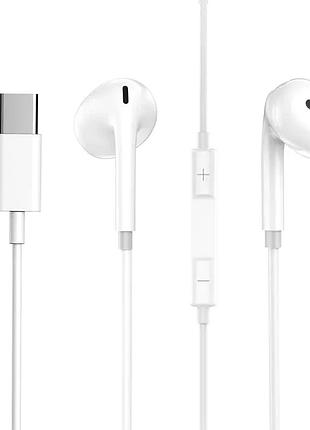 Навушники з мікрофоном aspor a237 earphone type-c- білий