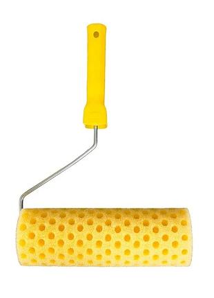 Валик малярський структурний mastertool moltopren decor peas 230 x 80 x 20 мм, ø 6 мм з ручкою 92-6204