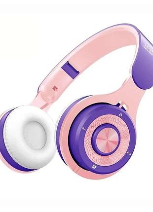Bluetooth навушники xy-221- світло-рожевий