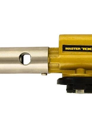 Пальник для газового балона mastertool "огниво" п'єзорозпал/керамічний захист ø 22 мм/1300°с металевий корпус 44-5043