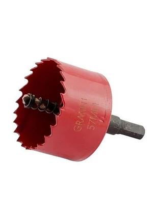Свердло корончате granite bi-metal hss m42 57 мм 6-09-057