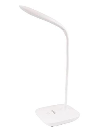 Лампа настільна гнучка mastertool сенсорний вмикач 3 режими 125х100х350 мм cob led usb/3xaa abs 94-0815