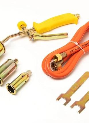 Пальник ручний газоповітряний mastertool з насадками ø 25/35/50 мм 400 мм 3785 г/год 53 квт 1300°c 44-5055