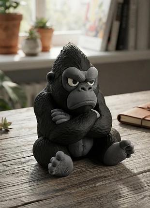 Сердита гориллая фигурка / строгий водка grumpy gorilla / настольный декор подарка