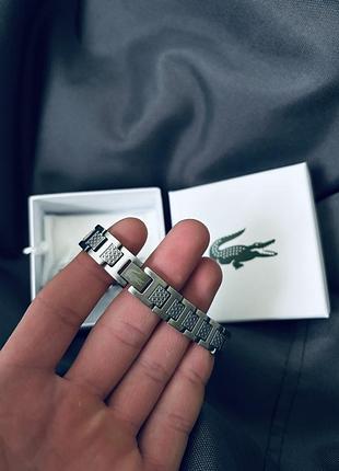 Браслет lacoste из нержавеющей стали мужской браслет lacoste на руку унісекс