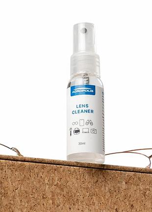 Жидкость спрей 30 мл для очистки очков, оптики и экранов acropolis lens-cleaner