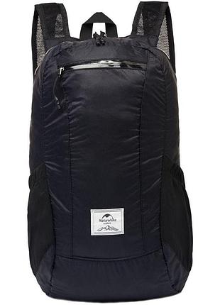 Рюкзак компактний надлегкий naturehike ultralight nh17a012-b, 18 л, чорний