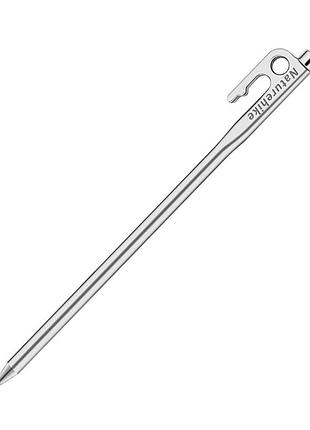 Колышек стальной naturehike nh19pj014, 20 см, серый