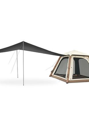 Намет чотиримісний автоматичний надувний із тентом naturehike ango cnk2550ws017, коричневий
