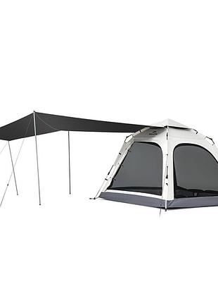Палатка трехместная автоматическая с тентом naturehike ango cnk2550ws010, l, серая