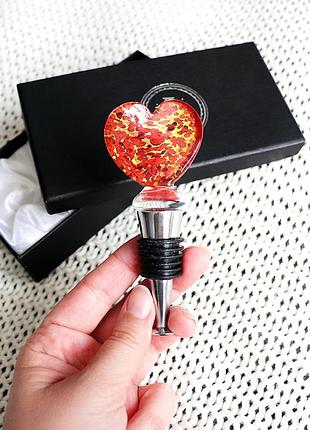Нова багаторазова пробка для бутилок, скло, серце artisan