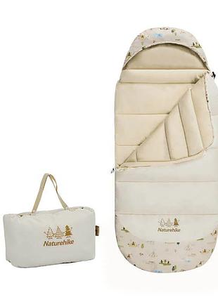 Спальник детский с капюшоном naturehike b180 cnh22sd001, бежевый