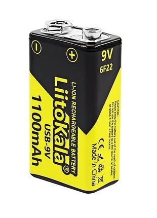 Акумулятор liitokala lii-usb-9v type-c 1100mah