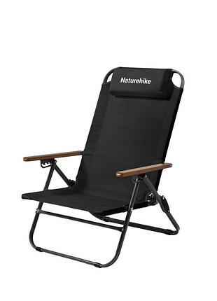 Кресло складное с регулируемым наклоном naturehike cnk2550jj012, углеродистая сталь, черный