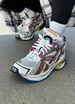 Светлые кроссовки balenciaga runner trainer multicolor x баленсиага раннер 38